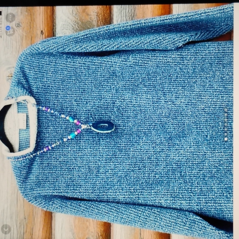 Sahalie Scandinavian Blue Fleece Mock  …